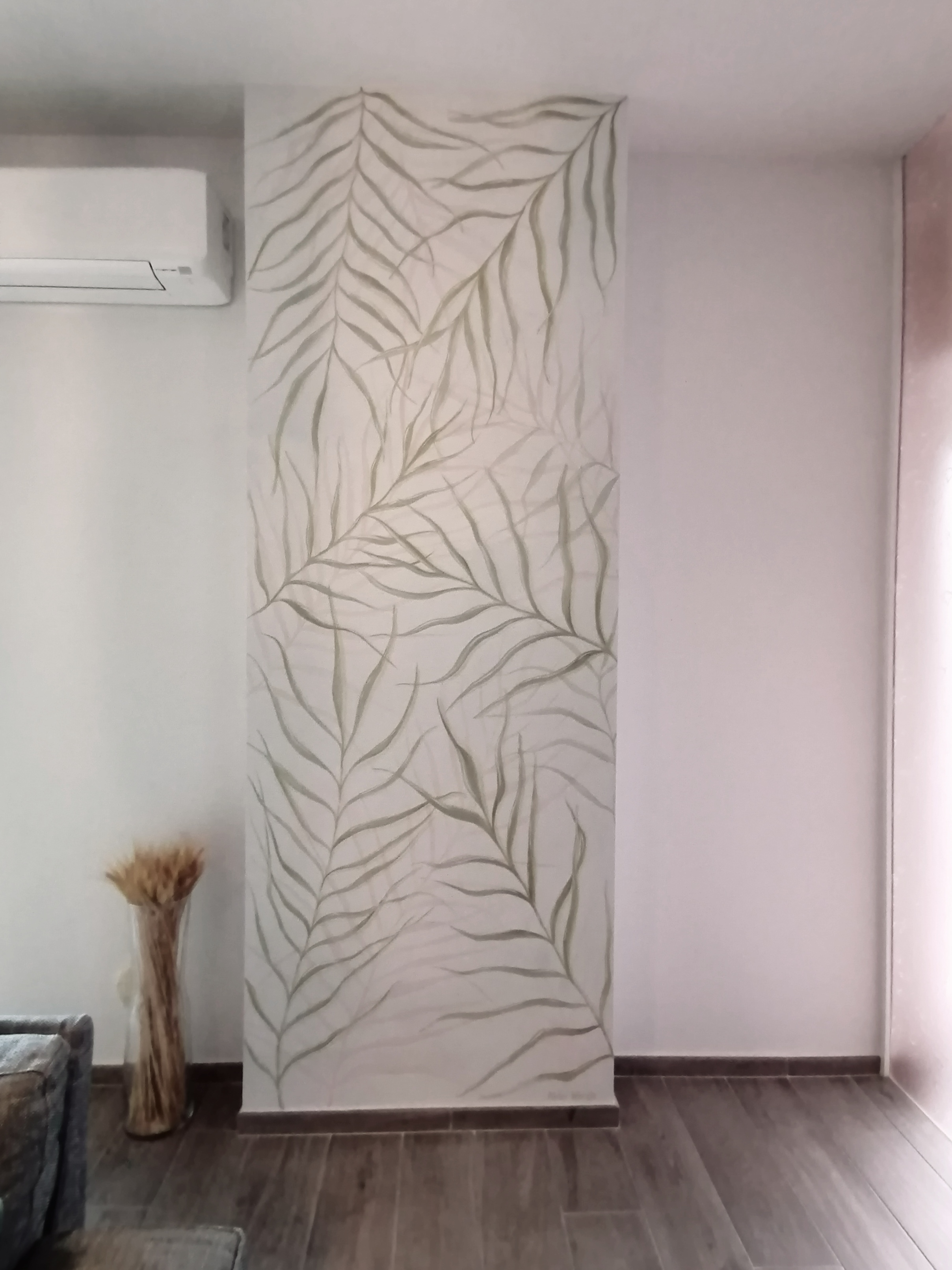 decorazione murale foglie